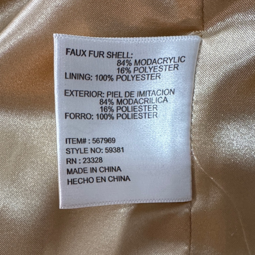 Kristen Blake Neutral Faux Fur Vest size Medium - Picture 9 of 16